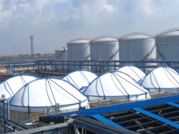 隨動式膜結(jié)構(gòu)污水池加蓋